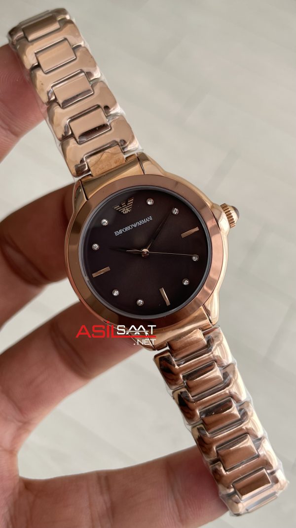 Emporio Armani AR11570 Kahverengi Taşlı Rose