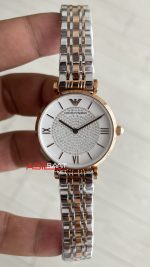 Emporio Armani AR1926 Beyaz Taşlı Two Tone Rose