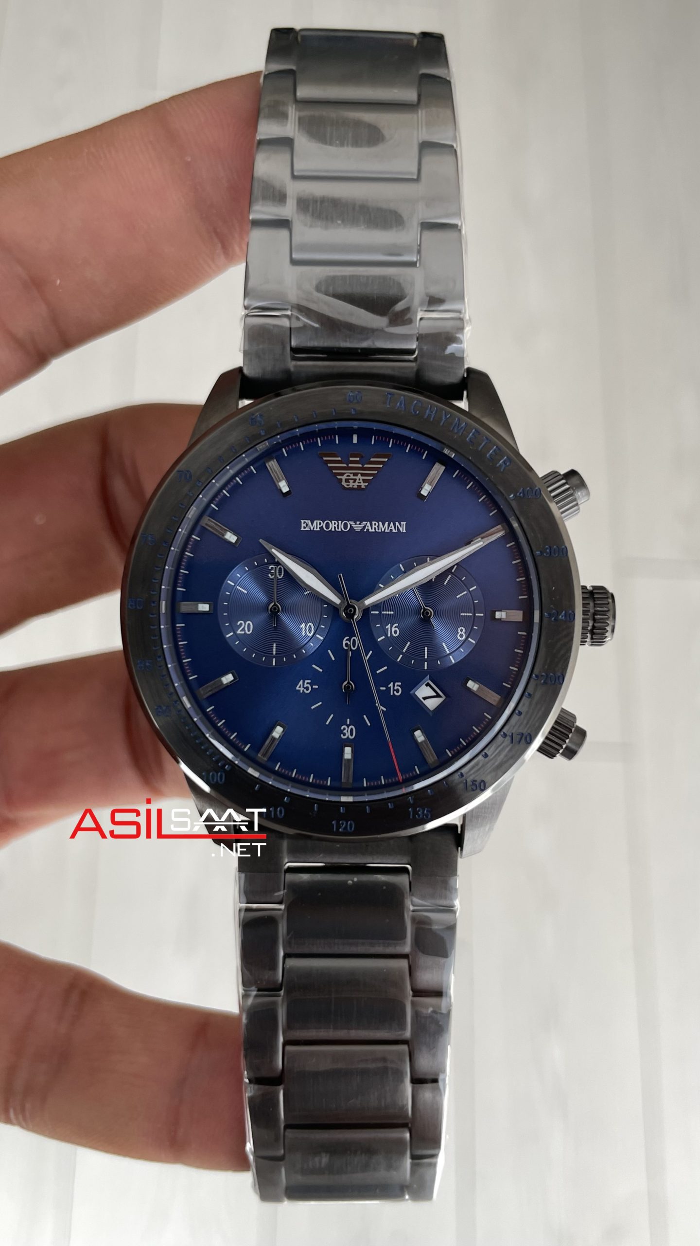 Emporio Armani AR80045 Mavi PVD 43mm Replika Saat Emporio Armani AR80045 Mavi PVD 43mm Replika Saat