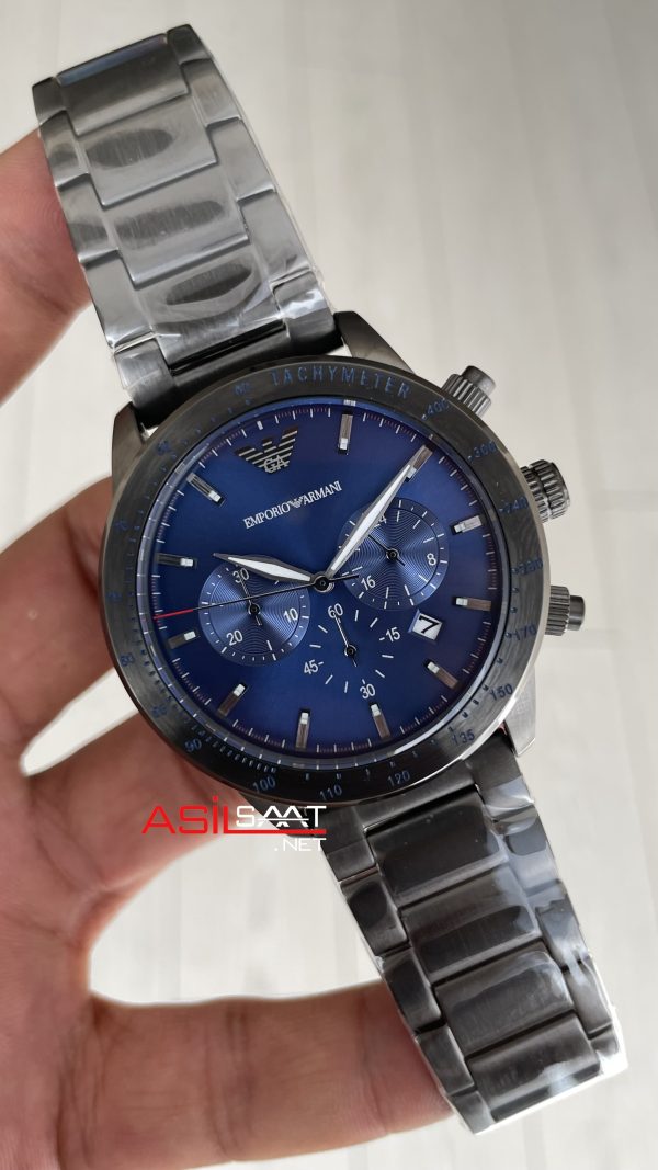 Emporio Armani AR80045 Mavi PVD 43mm Replika Saat Emporio Armani AR80045 Mavi PVD 43mm Replika Saat