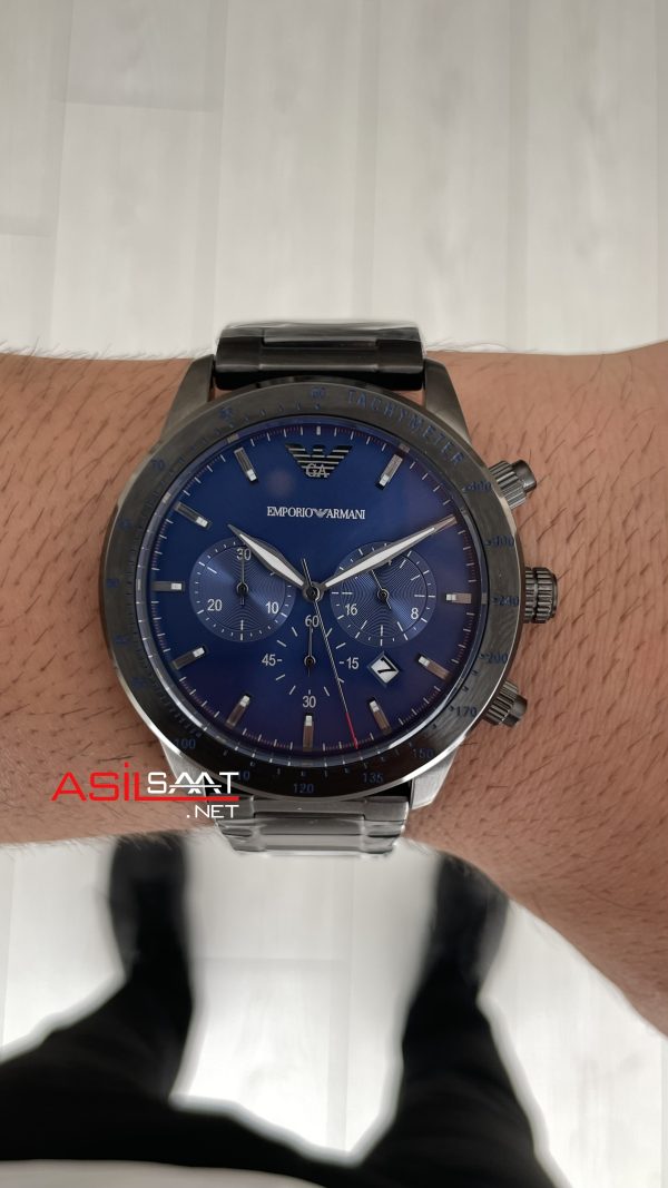 Emporio Armani AR80045 Mavi PVD 43mm Replika Saat Emporio Armani AR80045 Mavi PVD 43mm Replika Saat
