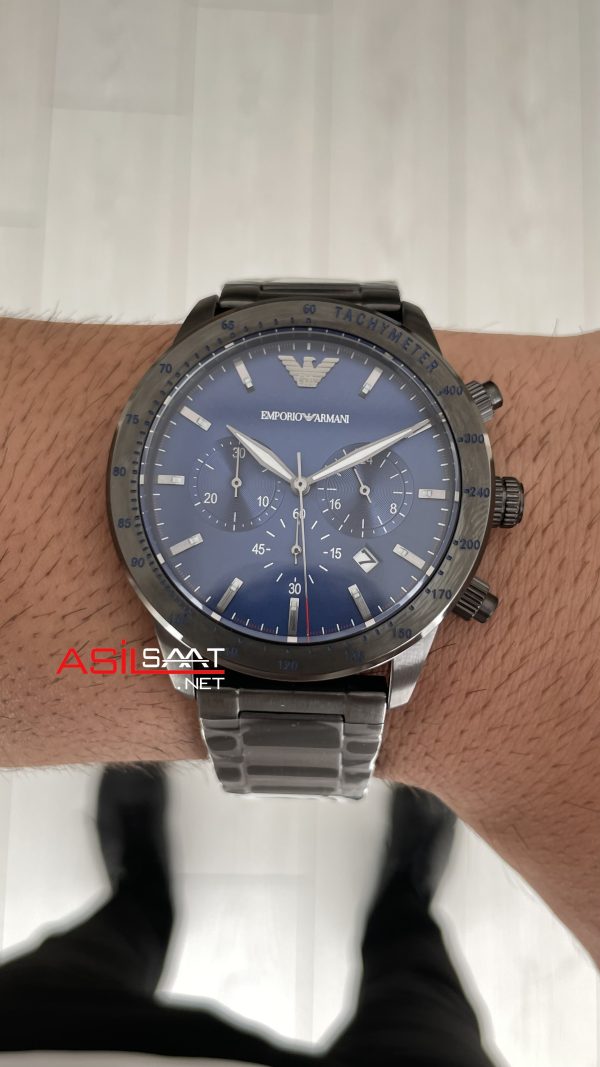 Emporio Armani AR80045 Mavi PVD 43mm Replika Saat Emporio Armani AR80045 Mavi PVD 43mm Replika Saat