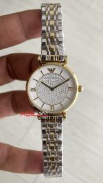 Emporio Armani AR8031 Beyaz Taşlı Two Tone Gold