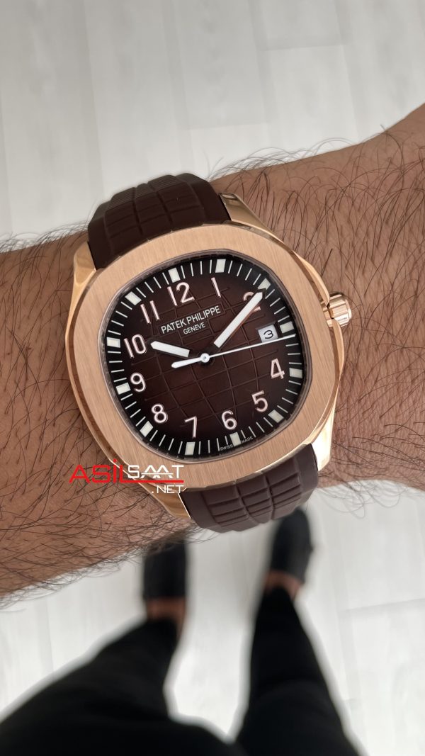 Patek Philippe Aquanaut Kahverengi 5167R Rose 40 mm Replika Saat Patek Philippe Aquanaut Kahverengi 5167R Rose 40 mm Replika Saat