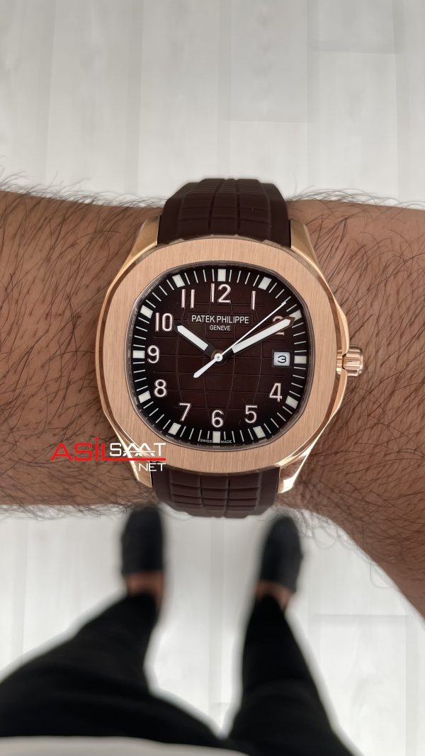 Patek Philippe Aquanaut Kahverengi 5167R Rose 40 mm Replika Saat Patek Philippe Aquanaut Kahverengi 5167R Rose 40 mm Replika Saat