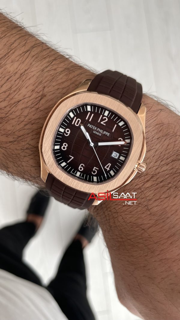 Patek Philippe Aquanaut Kahverengi 5167R Rose 40 mm Replika Saat Patek Philippe Aquanaut Kahverengi 5167R Rose 40 mm Replika Saat
