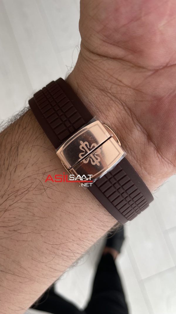 Patek Philippe Aquanaut Kahverengi 5167R Rose 40 mm Replika Saat Patek Philippe Aquanaut Kahverengi 5167R Rose 40 mm Replika Saat