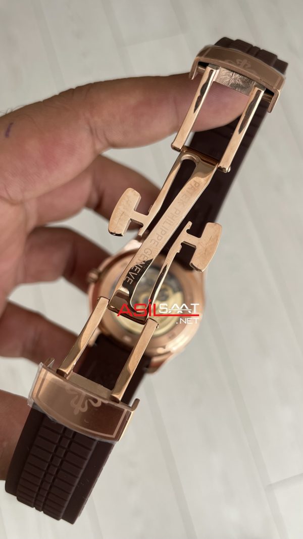 Patek Philippe Aquanaut Kahverengi 5167R Rose 40 mm Replika Saat Patek Philippe Aquanaut Kahverengi 5167R Rose 40 mm Replika Saat