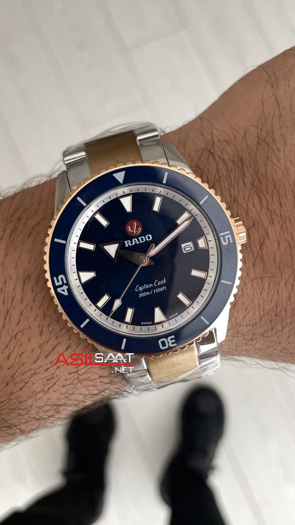 Rado Captain Cook Mavi Oyster Two Tone Rose Rado Captain Cook Mavi Oyster Two Tone Rose