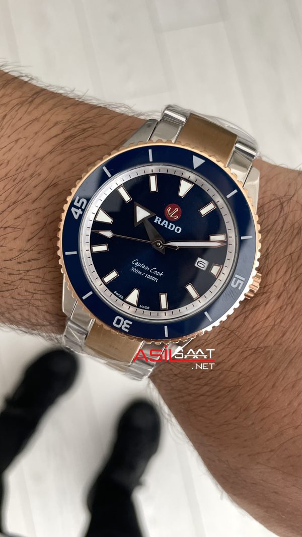 Rado Captain Cook Mavi Oyster Two Tone Rose Rado Captain Cook Mavi Oyster Two Tone Rose