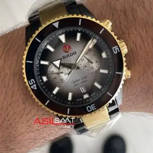 Rado Captain Cook Siyah Chronograph Gold & Black PVD