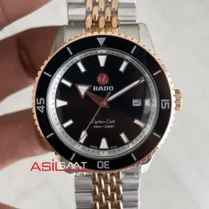 Rado Captain Cook Siyah Jubilee Rose Two Tone