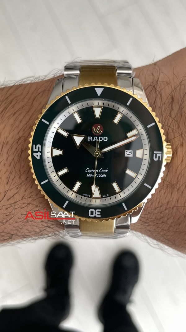 Rado Captain Cook Yeşil Oyster Two Tone Gold Rado Captain Cook Yeşil Oyster Two Tone Gold