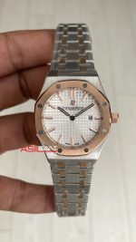 Audemars Piguet Royal Oak Lady Beyaz Kadran 67651SR Silver Rose 33mm Kadın Replika Saat
