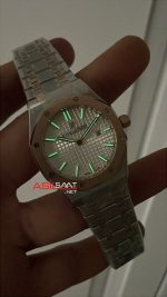 Audemars Piguet Royal Oak Lady Beyaz Kadran 67651SR Silver Rose 33mm Kadın Replika Saat