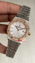 Audemars Piguet Royal Oak Lady Beyaz Kadran 67651SR Silver Rose 33mm Kadın Replika Saat