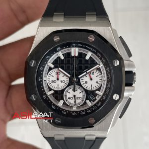 Audemars Piguet Royal Oak Offshore Chronograph Siyah Kadran 26420SO Rubber Black Dial 43 mm Replika Saat