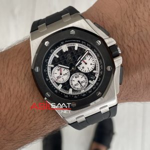 Audemars Piguet Royal Oak Offshore Chronograph Siyah Kadran 26420SO Rubber Black Dial 43 mm Replika Saat