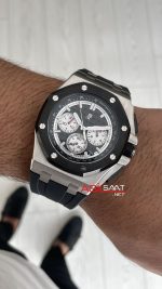 Audemars Piguet Royal Oak Offshore Chronograph Siyah Kadran 26420SO Rubber Black Dial 43 mm Replika Saat