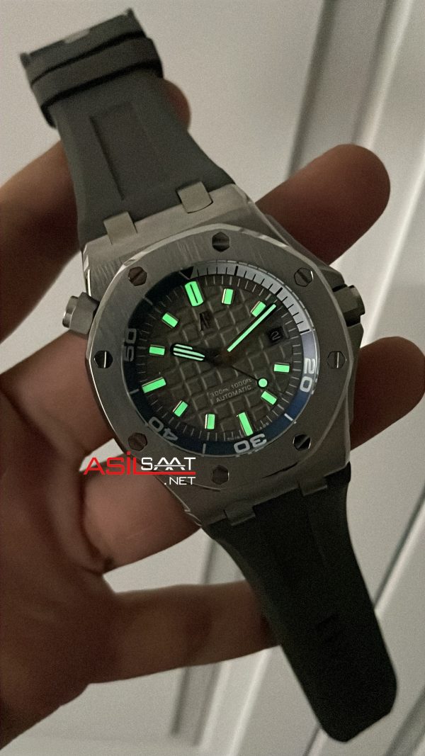 Audemars Piguet Royal Oak Offshore Diver Gri Kadran 15720ST Silver 42mm Replika Saat