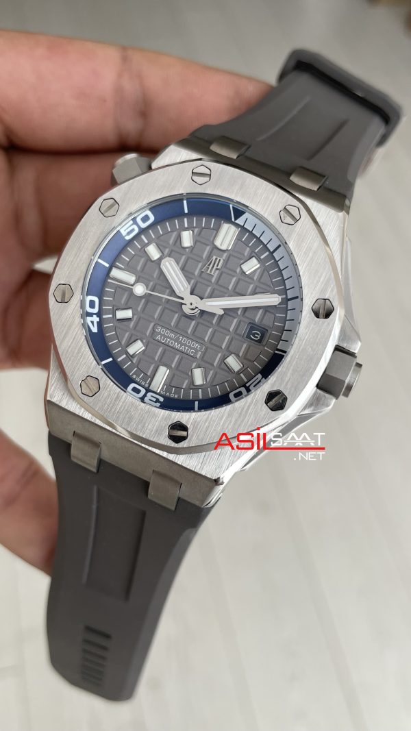 Audemars Piguet Royal Oak Offshore Diver Gri Kadran 15720ST Silver 42mm Replika Saat