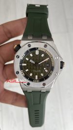 Audemars Piguet Royal Oak Offshore Diver Yeşil Kadran 15720ST Khaki Green Silver 42mm Replika Saat