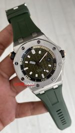 Audemars Piguet Royal Oak Offshore Diver Yeşil Kadran 15720ST Khaki Green Silver 42mm Replika Saat