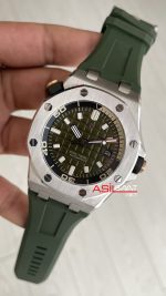Audemars Piguet Royal Oak Offshore Diver Yeşil Kadran 15720ST Khaki Green Silver 42mm Replika Saat