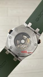 Audemars Piguet Royal Oak Offshore Diver Yeşil Kadran 15720ST Khaki Green Silver 42mm Replika Saat