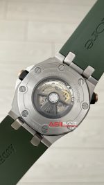 Audemars Piguet Royal Oak Offshore Diver Yeşil Kadran 15720ST Khaki Green Silver 42mm Replika Saat