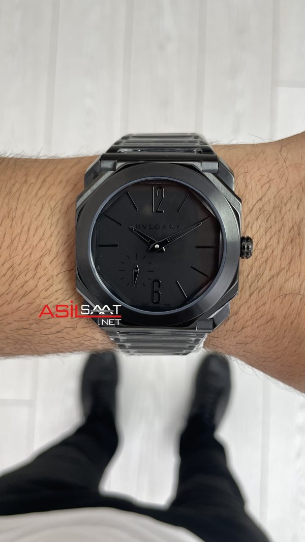 Bulgari Octo Finissimo Extra Thin 103077 Mat Black Eta Replika Saat Bulgari Octo Finissimo Extra Thin 103077 Mat Black Eta Replika Saat