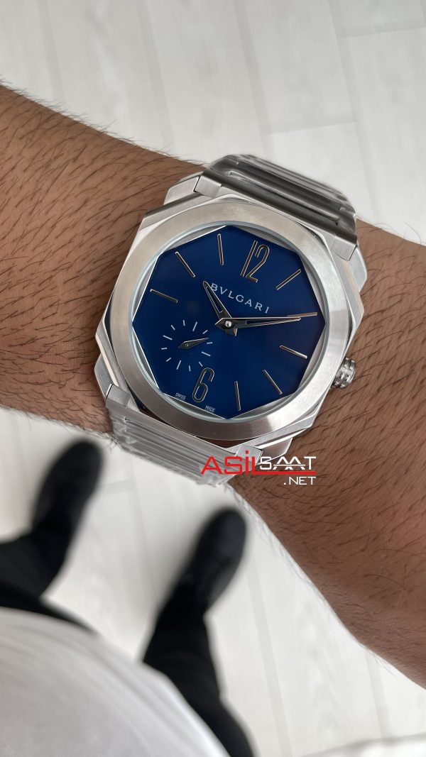 Bulgari Octo Finissimo Extra Thin 103297 Mavi Kadran Eta Replika Saat