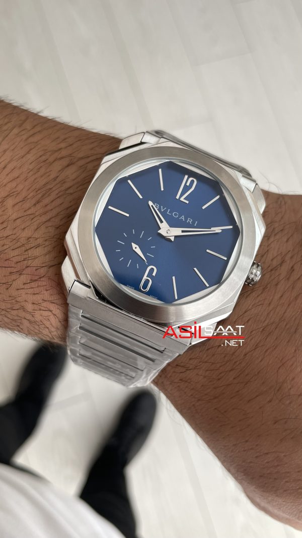 Bulgari Octo Finissimo Extra Thin 103297 Mavi Kadran Eta Replika Saat