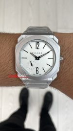 Bulgari Octo Finissimo Extra Thin Silver 103011 Beyaz Eta Replika Saat