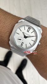 Bulgari Octo Finissimo Extra Thin Silver 103011 Beyaz Eta Replika Saat