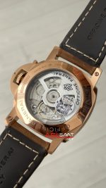 Panerai Luminor Marina Siyah Kadran PAM00393 Kahverengi Rose 44mm Replika Saat