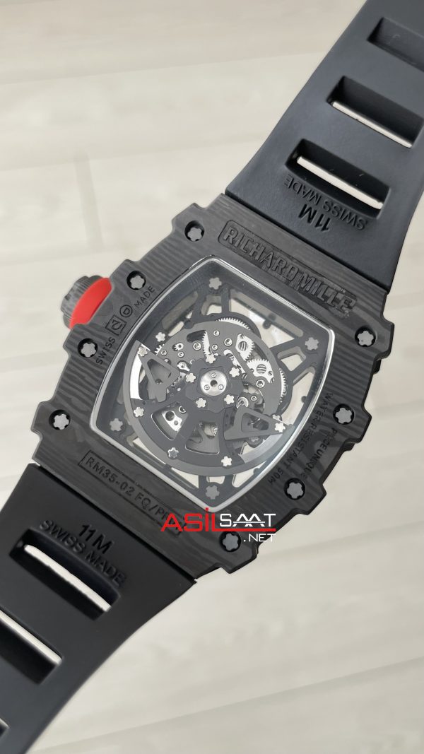 Richard Mille Rafael Nadal RM35-02 Carbon Black Replika Saat Richard Mille Rafael Nadal RM35-02 Carbon Black Replika Saat