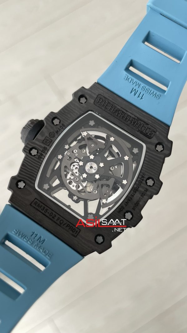 Richard Mille Rafael Nadal RM35-02 Carbon Mavi Replika Saat