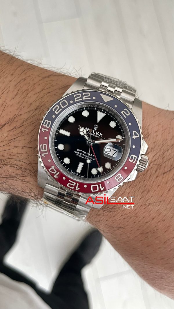 Rolex Pepsi Gmt Master II 126710BLRO Jubilee 40mm DD3285 V3 Swiss ETA Saat AR Factory Rolex Pepsi Gmt Master II 126710BLRO Jubilee 40mm DD3285 V3 Swiss ETA Saat AR Factory