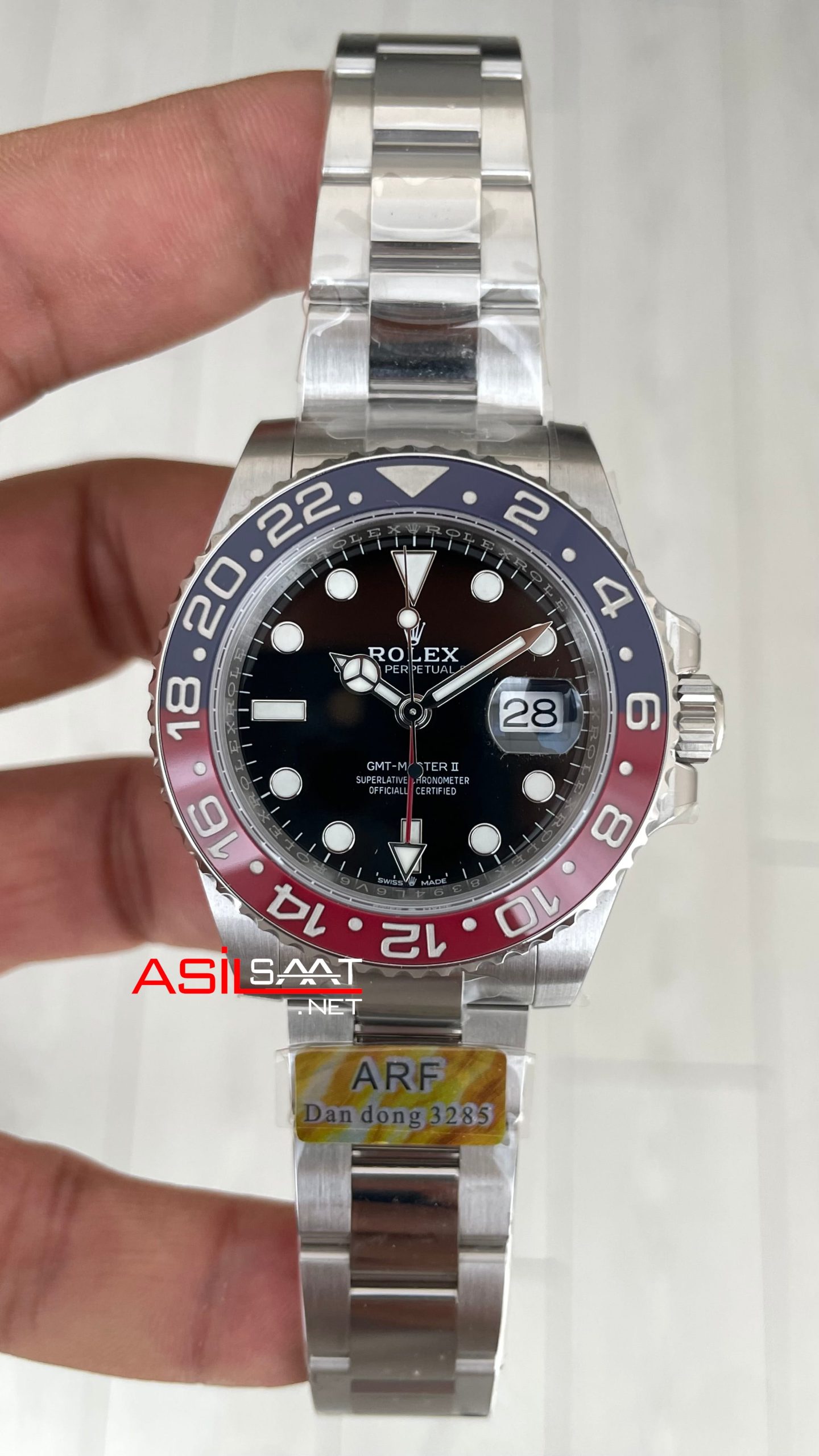 Rolex Pepsi Gmt Master II 126710BLRO Oyster 40mm DD3285 V3 Swiss ETA Saat AR Factory Rolex Pepsi Gmt Master II 126710BLRO Oyster 40mm DD3285 V3 Swiss ETA Saat AR Factory