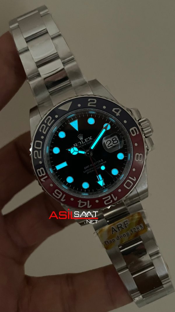 Rolex Pepsi Gmt Master II 126710BLRO Oyster 40mm DD3285 V3 Swiss ETA Saat AR Factory Rolex Pepsi Gmt Master II 126710BLRO Oyster 40mm DD3285 V3 Swiss ETA Saat AR Factory