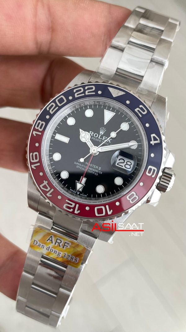 Rolex Pepsi Gmt Master II 126710BLRO Oyster 40mm DD3285 V3 Swiss ETA Saat AR Factory Rolex Pepsi Gmt Master II 126710BLRO Oyster 40mm DD3285 V3 Swiss ETA Saat AR Factory