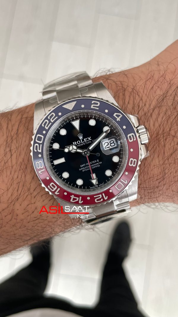 Rolex Pepsi Gmt Master II 126710BLRO Oyster 40mm DD3285 V3 Swiss ETA Saat AR Factory Rolex Pepsi Gmt Master II 126710BLRO Oyster 40mm DD3285 V3 Swiss ETA Saat AR Factory