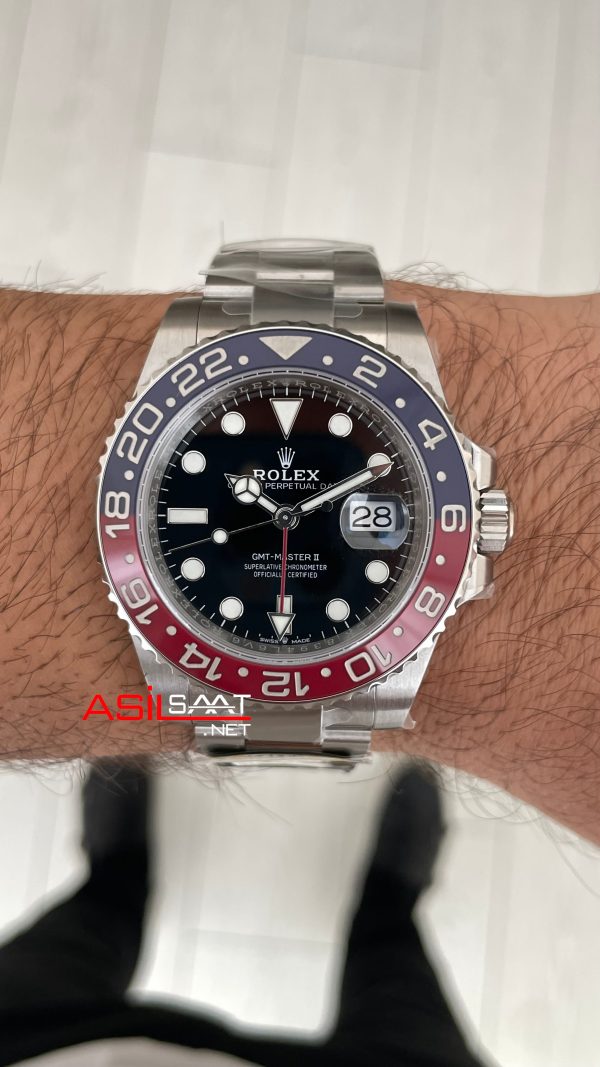 Rolex Pepsi Gmt Master II 126710BLRO Oyster 40mm DD3285 V3 Swiss ETA Saat AR Factory Rolex Pepsi Gmt Master II 126710BLRO Oyster 40mm DD3285 V3 Swiss ETA Saat AR Factory
