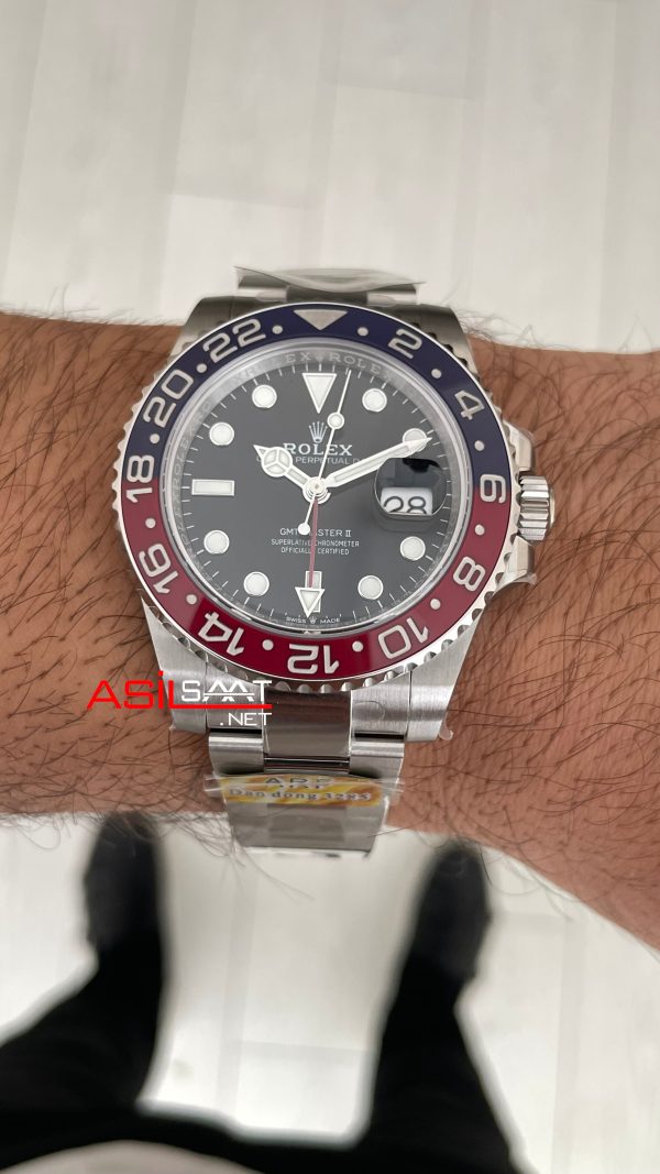 Rolex Pepsi Gmt Master II 126710BLRO Oyster 40mm DD3285 V3 Swiss ETA Saat AR Factory Rolex Pepsi Gmt Master II 126710BLRO Oyster 40mm DD3285 V3 Swiss ETA Saat AR Factory