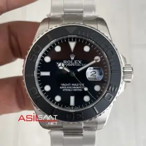 Rolex Yacht Master RLX Titanium 226627 Oyster Siyah Kadran 42mm Replika Saat
