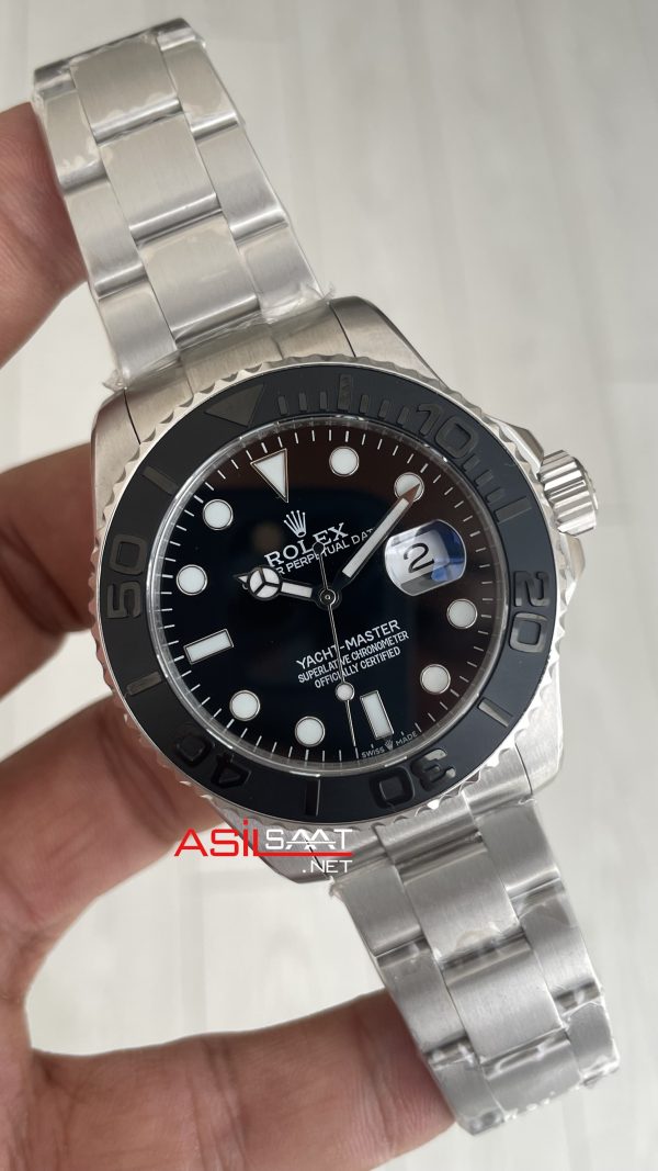 Rolex Yacht Master RLX Titanium 226627 Oyster Siyah Kadran 42mm Replika Saat Rolex Yacht Master RLX Titanium 226627 Oyster Siyah Kadran 42mm Replika Saat