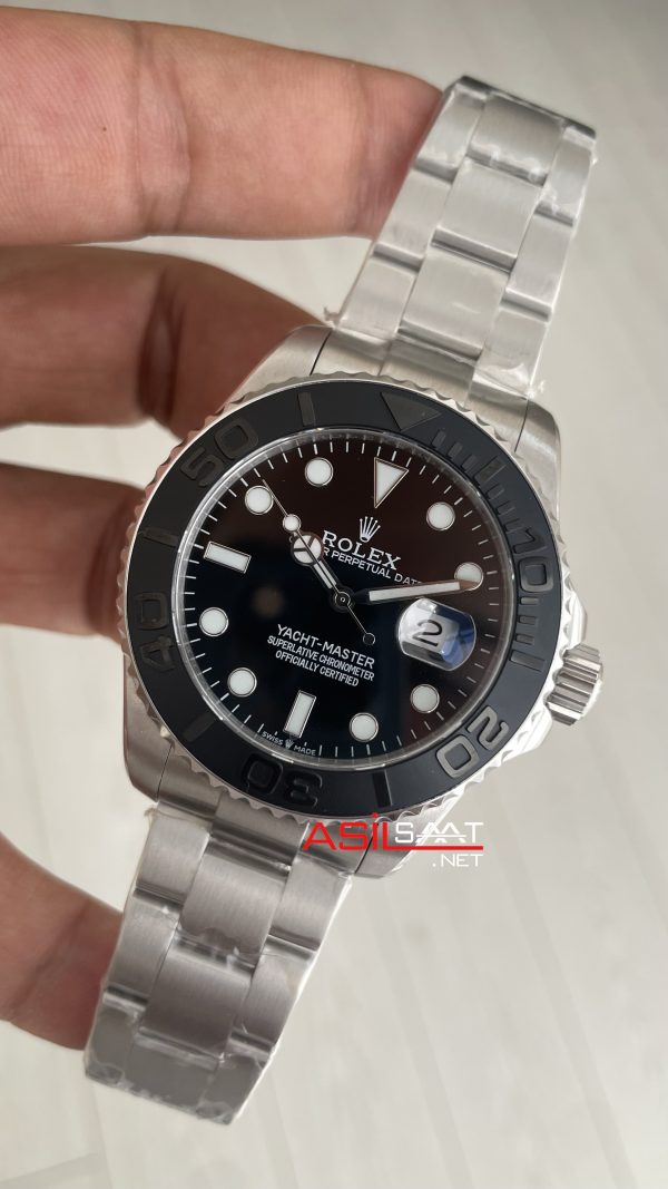 Rolex Yacht Master RLX Titanium 226627 Oyster Siyah Kadran 42mm Replika Saat Rolex Yacht Master RLX Titanium 226627 Oyster Siyah Kadran 42mm Replika Saat