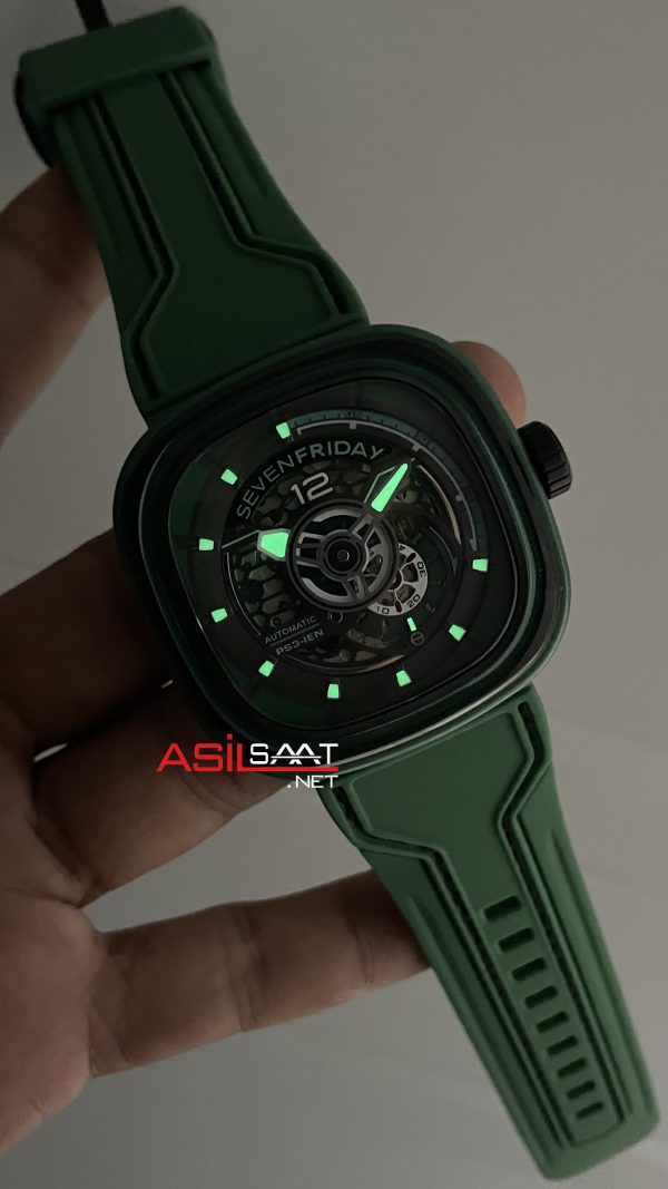 SevenFriday Aka Carbon Green PS Serisi PS3/05 Yeşil Kadran 47mm Replika Saat SevenFriday Aka Carbon Green PS Serisi PS3/05 Yeşil Kadran 47mm Replika Saat