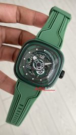 SevenFriday Aka Carbon Green PS Serisi PS3/05 Yeşil Kadran 47mm Replika Saat